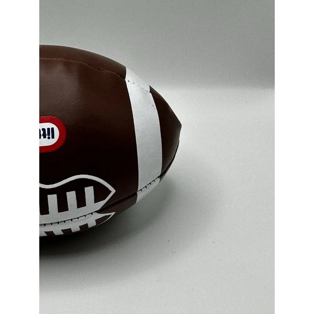 Little Tikes Soft Plush Football Toy Brown White Stitched Vinyl Kids”